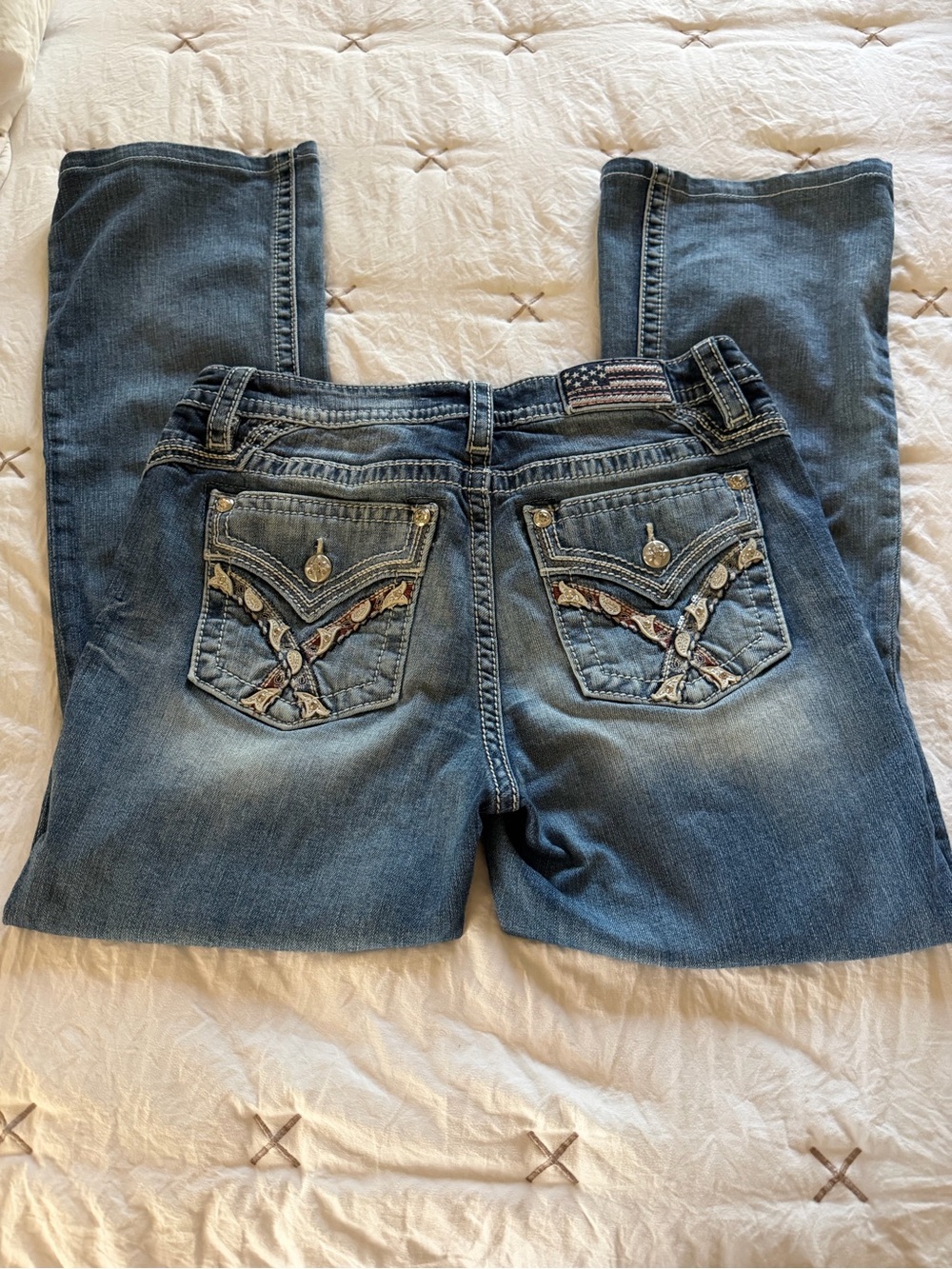 Miss Me Women's Indigo Blue Denim Jeans - HEMMED